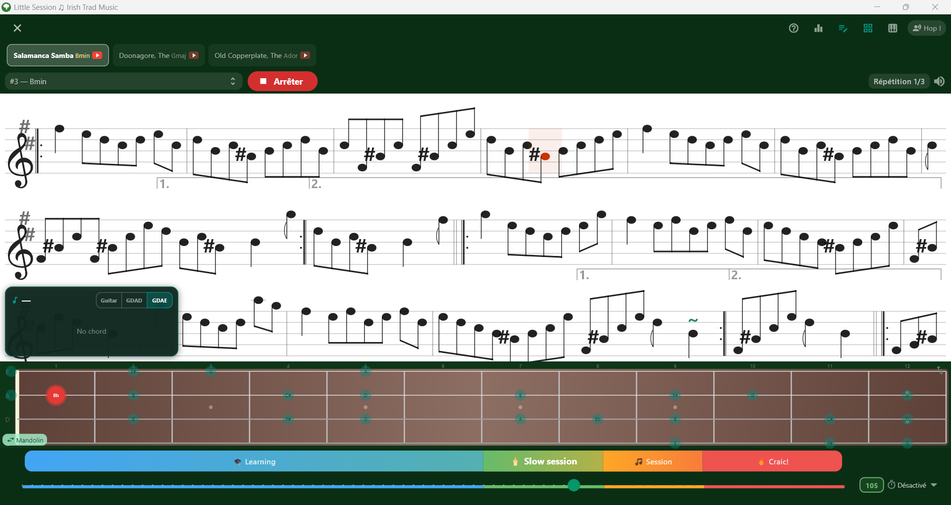 Set player avec doigtés banjo